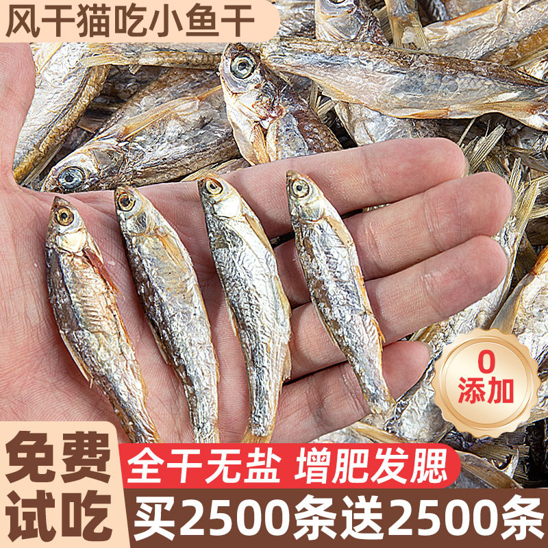 无盐小鱼干猫零食美毛靓毛磨牙洁齿猫咪零食猫吃鱼干成幼猫粮无盐