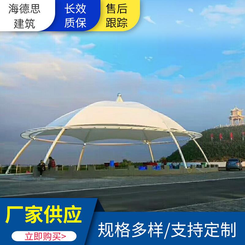 直销新款小区户外膜结构电动车停车场遮阳棚自行车景观棚PVC张拉