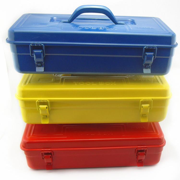 直销新款加厚铁皮工具箱伴手礼盒零件盒工具箱子Y-280 350B 410 4