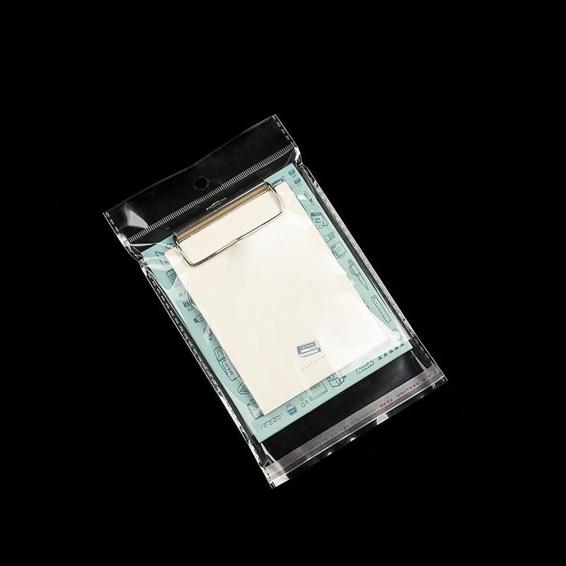 直销新款卡头自粘袋opp挂孔袋圆孔飞机孔饰品发夹包装袋7丝密封袋