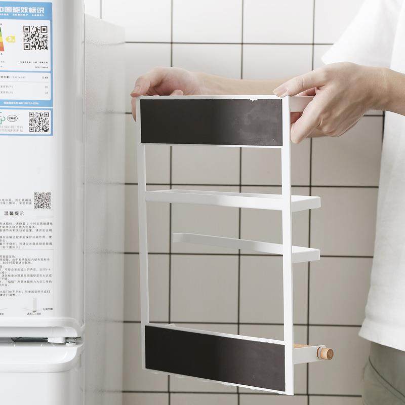 新款直销北欧磁吸冰箱铁艺收纳架 厨房多功能收纳整理面巾抽拉置,收纳整理,书桌收纳置物架,淘宝优惠券,粉丝福利购,淘宝优惠卷