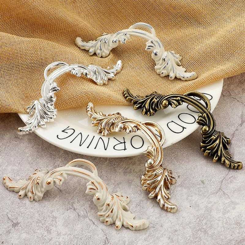 新款直销古铜拉手欧式雕花橱柜衣柜把手简约复古长拉手中式抽屉单