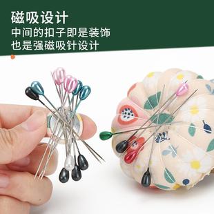 直销手腕 新款 木底磁吸针插包十字绣针收纳针垫绣花针针插包和风