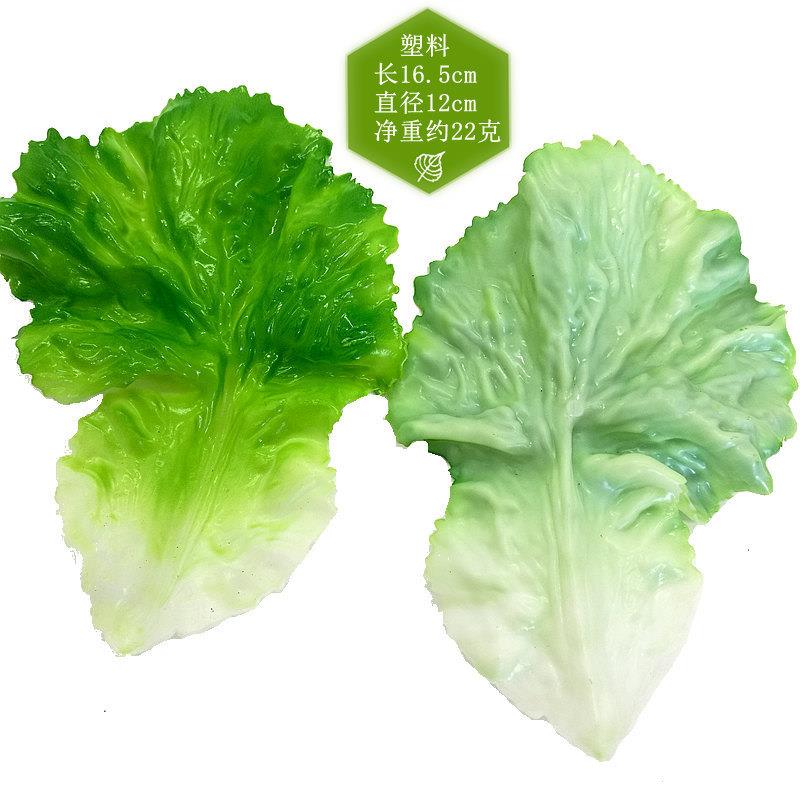 新款直销跨境新款仿真生菜片模型塑料蔬菜叶橱窗家居酒店装饰摄影
