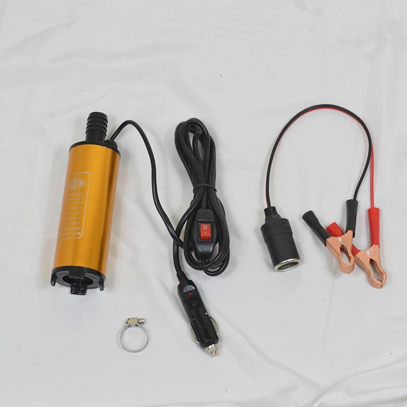 新款直销便携式小型12V/24V电动抽油泵抽水泵带220V转换器 自驾车