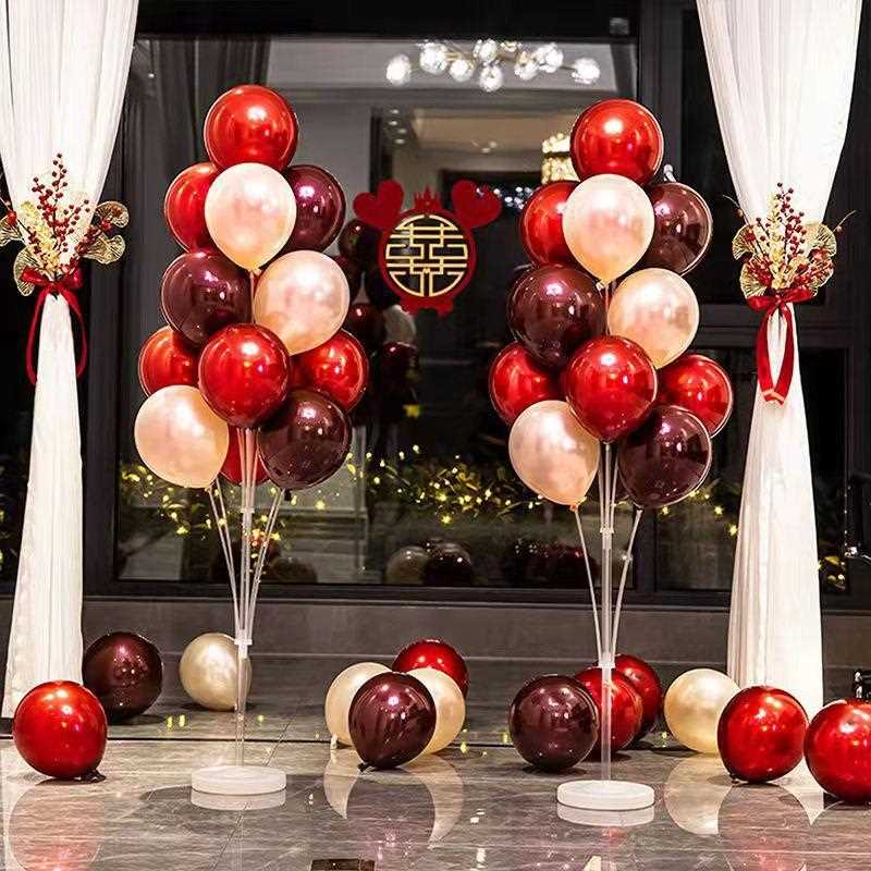 新款直销气球桌飘结婚婚房场景装饰地飘立柱汽球支架生日布置婚庆