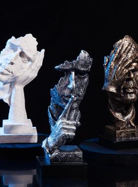 新款直销欧式创意迷你抽象艺术人脸面具摆件客厅家居装饰品摆设工