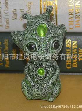 新款直销独立站幻想生物装饰树脂工艺品摆件庭院花园摆件迷你雕塑