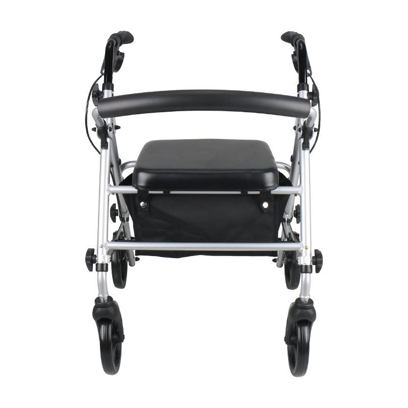 新款直销+ 富士康老年人残疾人带轮折叠手推车行走助行器购物车双