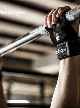 Harbinger哈彬者牛皮护掌硬拉负重训练专用健身房举重卧推俯卧撑