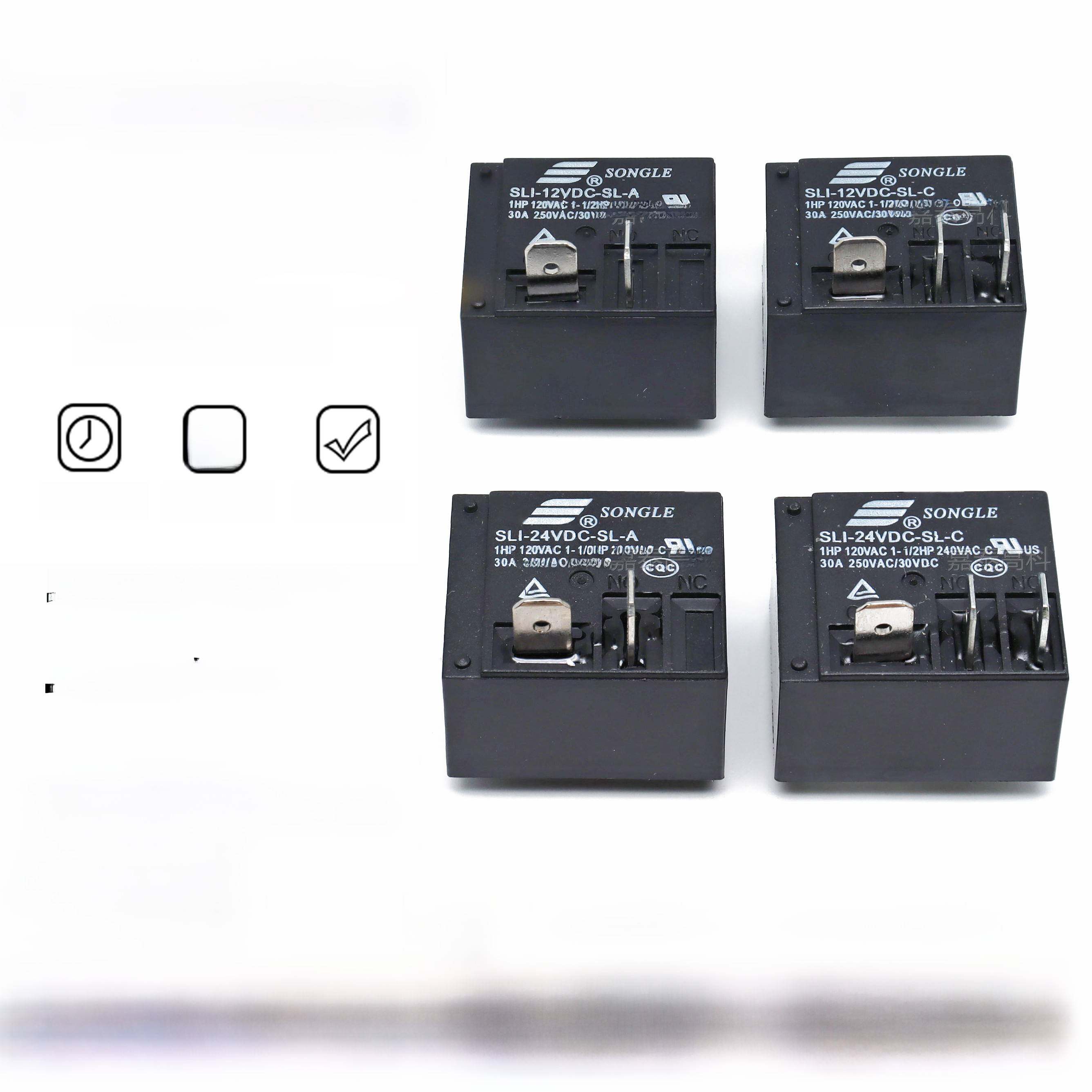 T93松乐继电器sli12 24Vdc-Sl-A -C 30A 4/5引脚Hf2160热水器空调