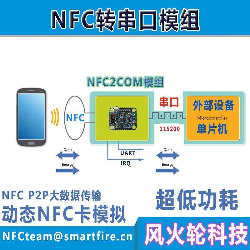 [NFC2COM模组]/串口NFC模块与手机通信/卡模拟/门禁支付超低功耗