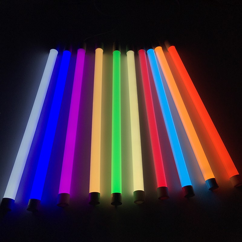 320度发光t8展示柜彩色led灯圆形圆管光管长条防水灯管