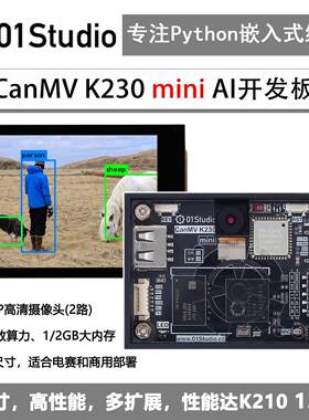01科技CanMV K230 mini AI开 发板 视觉识别模块6T算力超K210 电