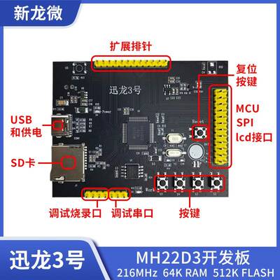 MH22D3开发板 迅龙3号 MCU/SPI cortex-M3 216M高主频 320x240