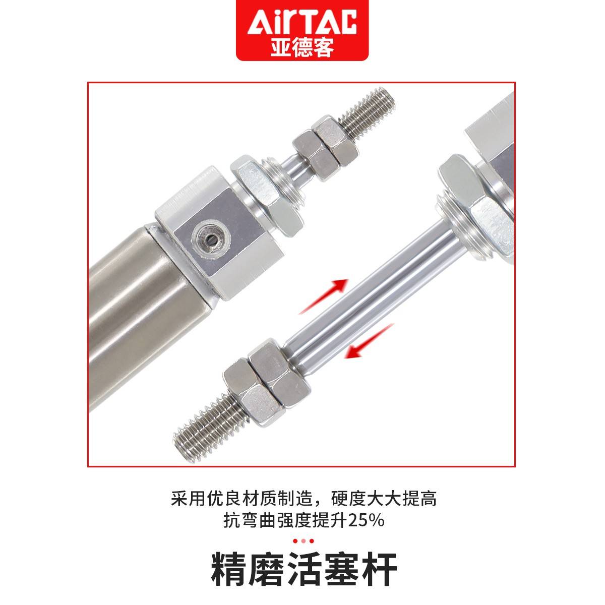 亚德客小型迷你笔型气缸PB12/16X10X15X20*25X30*50*75X100*150SU