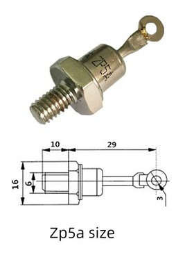 螺旋式整流二极管ZP5A (2CZ5A) 1000V整流管ZP5A 6MM直拍