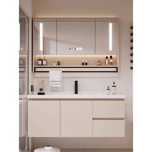 浴室柜陶瓷一体洗脸盆62厘米72cm82洗漱台洗手智能92实木102CM112