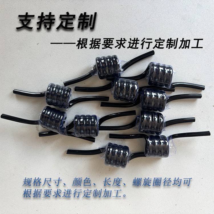 4*2.5mmPU弹簧气管软管高压伸缩气管气泵汽修螺旋管接头软风管