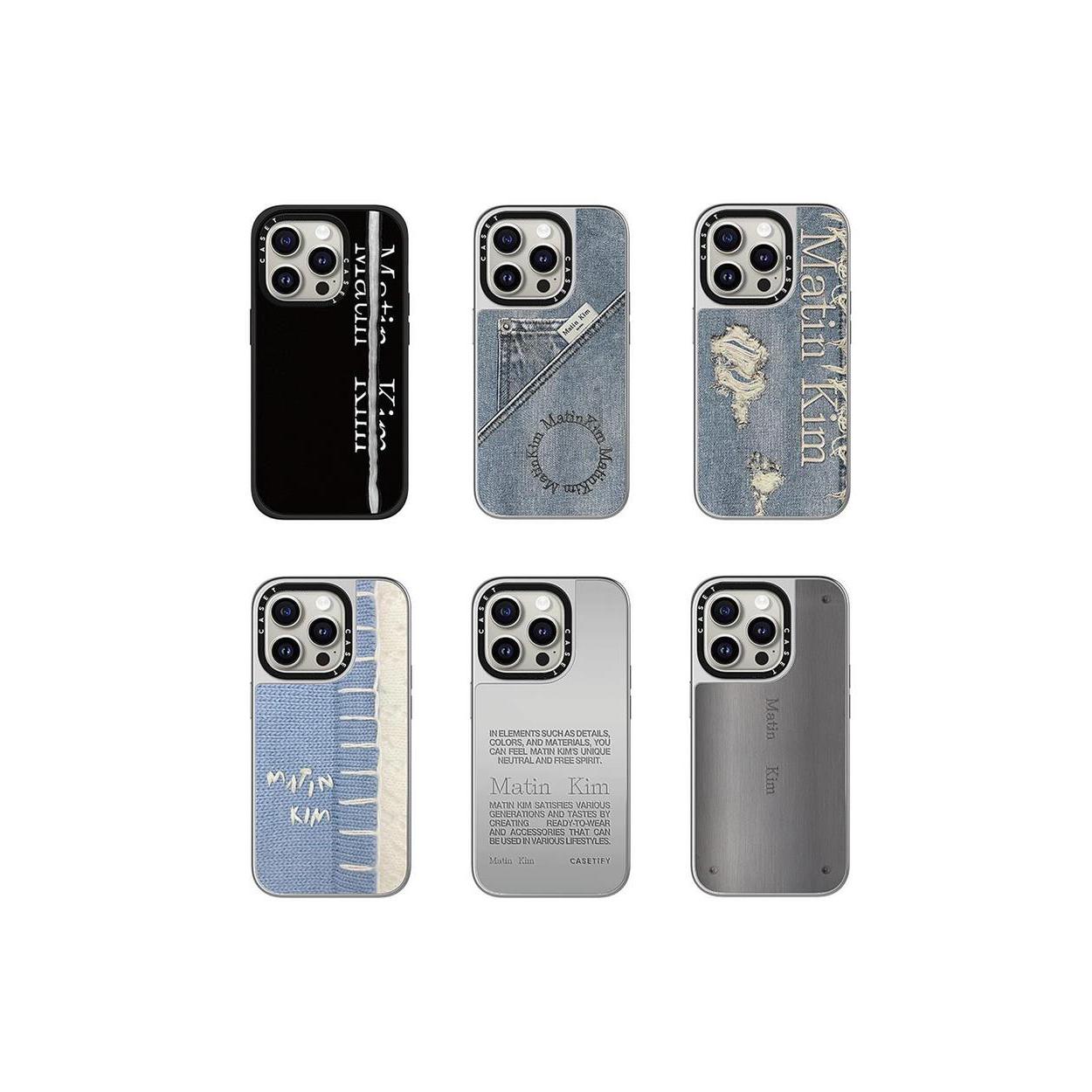 caseti手机壳联名Matin Kim牛仔英文简约适用于苹果iPhone16Promax华强北15女13/12明星同款11镜面磁吸14Plus
