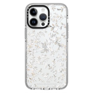 caseti手机壳联名博物馆白色小碎花黑框适用苹果iPhone16Promax华强北15/13新12明星同款11镜面14Plus磁吸