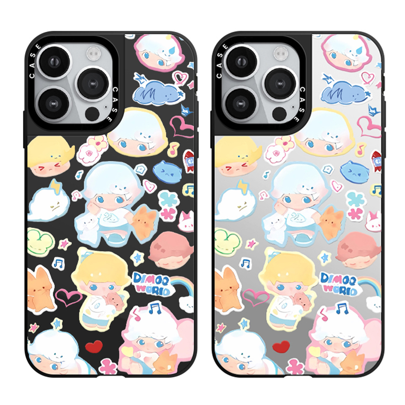 caseti手机壳联名dimoo泡泡可爱适用于苹果iPhone16Promax华强北15Promax镜面磁吸13新款12明星同款14Plus