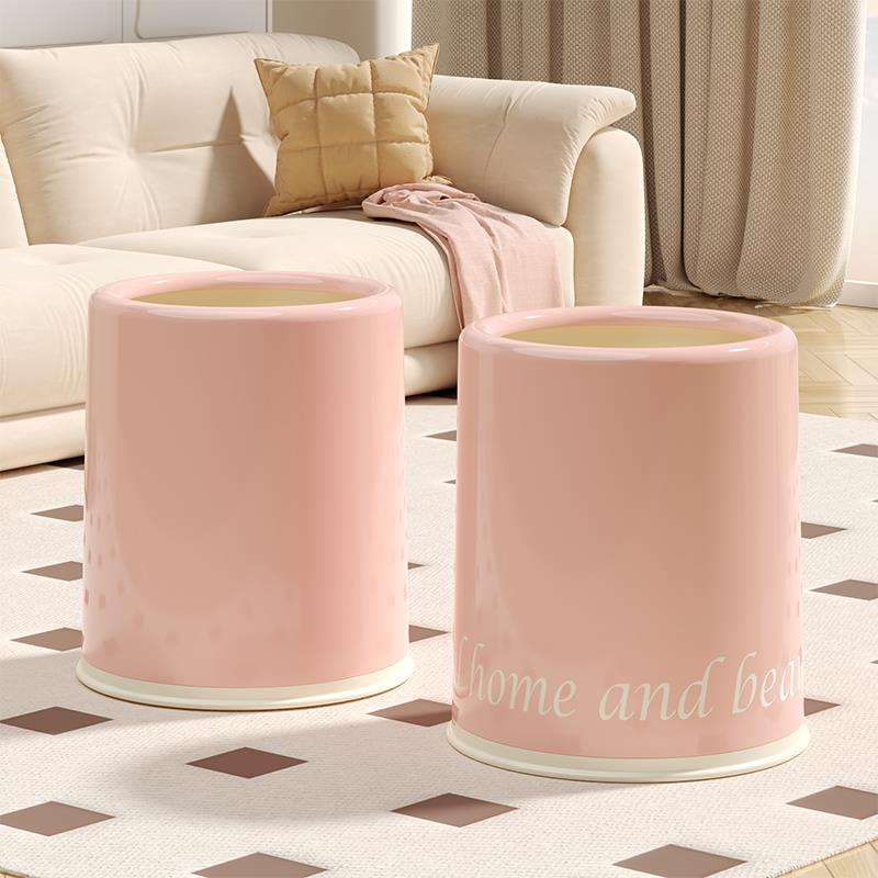 新款大号客厅轻奢2025高档高颜值无盖大容量卫生间垃圾桶家用厨房