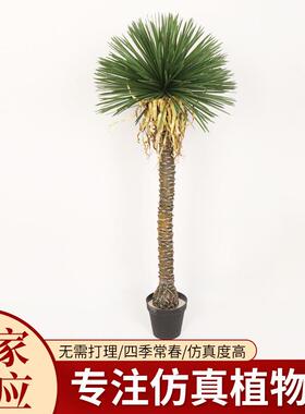 仿真绿植树室内客厅走廊装饰仿真树盆栽仿真绿色稻草人大型假树