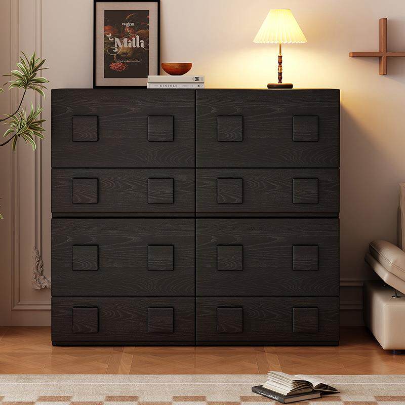 实木卡门柜中古风多功能组合电视柜卧室斗柜小户型简约储物柜落地