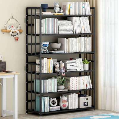3YV5儿童书架置物架落地现代简约办公室铁艺多层靠墙家用阅读收纳