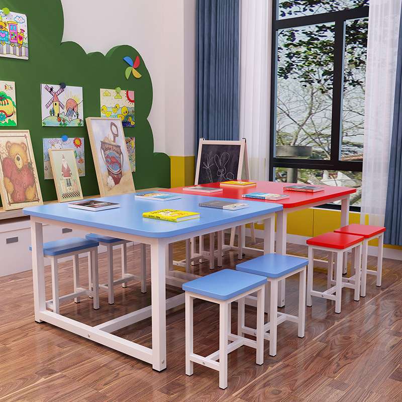小学幼儿园课桌椅凳绘画美术桌培训班国学活动书法会议桌学习桌