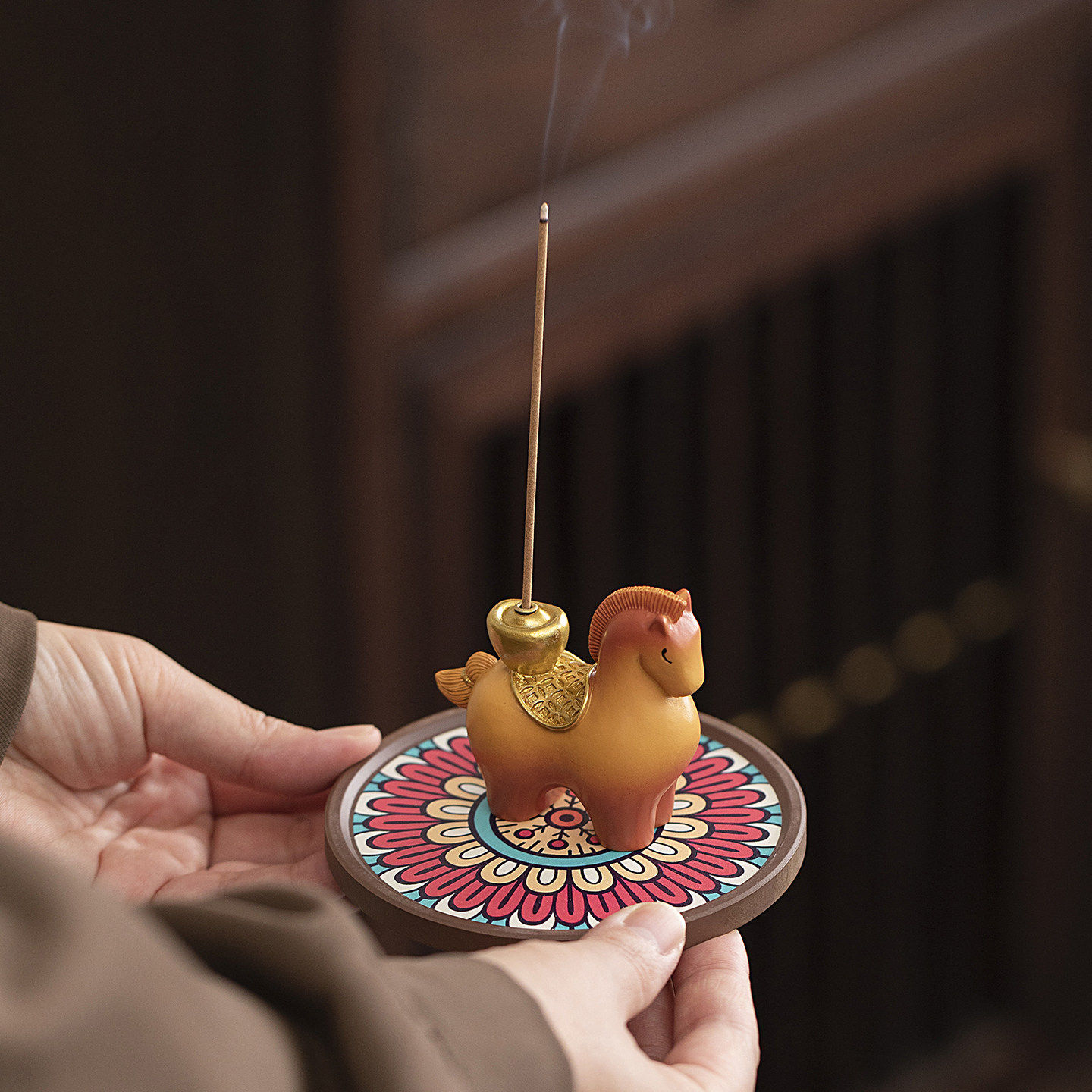 马上有钱香插摆件香炉家用室内熏香桌面茶道线香香座香托盘香薰炉,家居饰品,香薰炉,淘宝优惠券,粉丝福利购,淘宝优惠卷