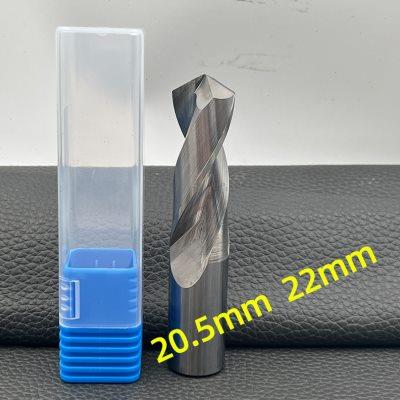 厂家整体合金钨钢钻头20mm 20.5mm 22mm直柄麻花钻加工中心数控打