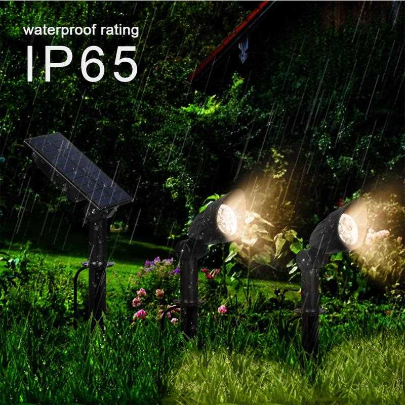 直销新款跨境草坪灯聚光一拖二庭院灯3LED花园小路灯别墅照树户外