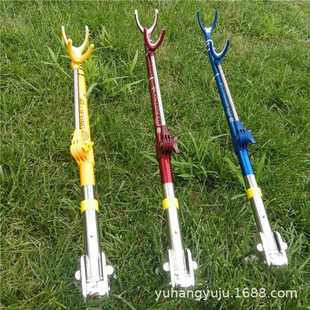 直销新款碳素鱼竿支架带地插 钓箱钓椅两用炮台支架 渔具用品