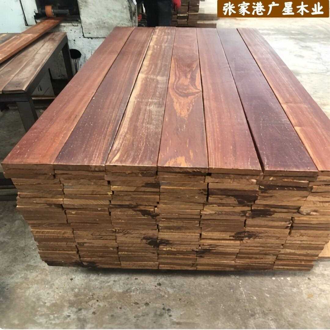 新款直销菠萝格防腐木地板 室外露台庭院地面木板材料阳台地板地