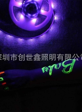 新款直销现货USB紫光灯带3528UV紫外线验钞，5V 60灯一米，滴胶防