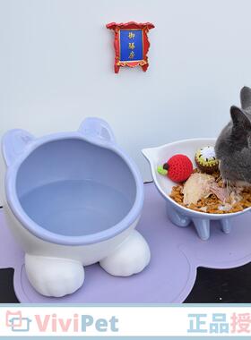 ViVipet小Q陶瓷猫碗 加菲猫造型可爱食盆与狗碗组合