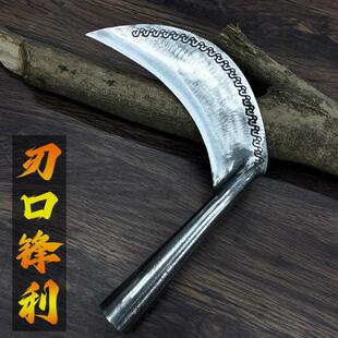 德国进口阳江手工锻打砍柴刀户外割草刀镰刀农用高锰钢双砍柴刀专