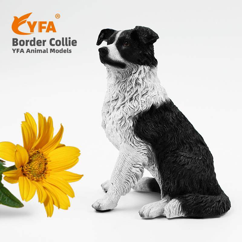 Yfa模型游戏边境牧羊犬人造狗模型边境牧羊犬汽车饰品工艺品手工