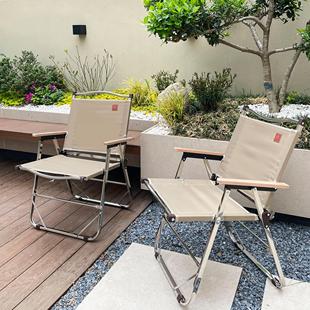 2025新款不锈钢折叠椅子户外可携式露营折叠桌椅家用阳台克米特椅