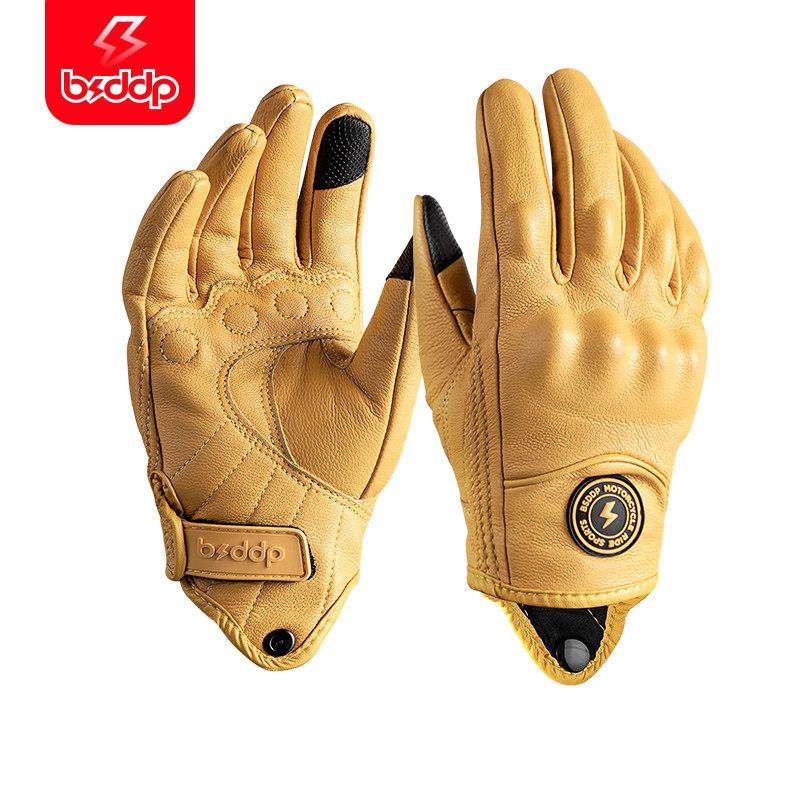 BSDDP哈雷手套摩托车夏季真皮复古巡航骑行机车男女透气防风四季