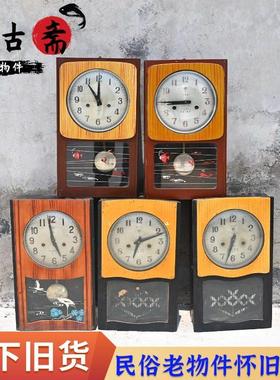 老式钟表80年代怀旧老物件机械上弦摆钟客厅挂钟装饰摆饰影视道具