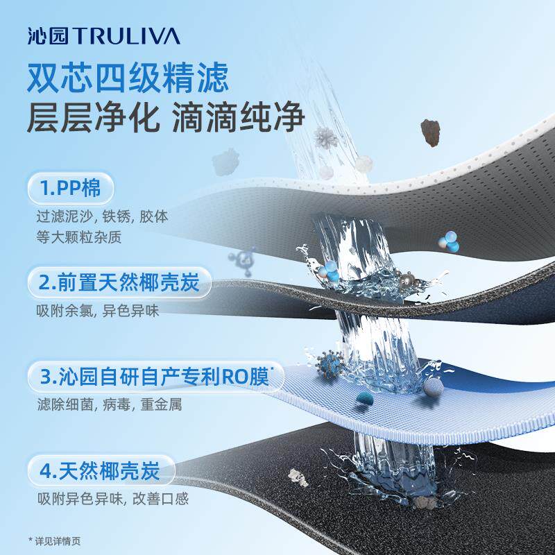 [25年新品]沁园净水器家用直饮纯水机RO反渗透1600G出水厨房A3125