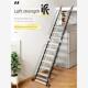 阁楼伸缩楼梯家用折叠加厚人字梯室外铝合金爬梯移动室内扶手梯子