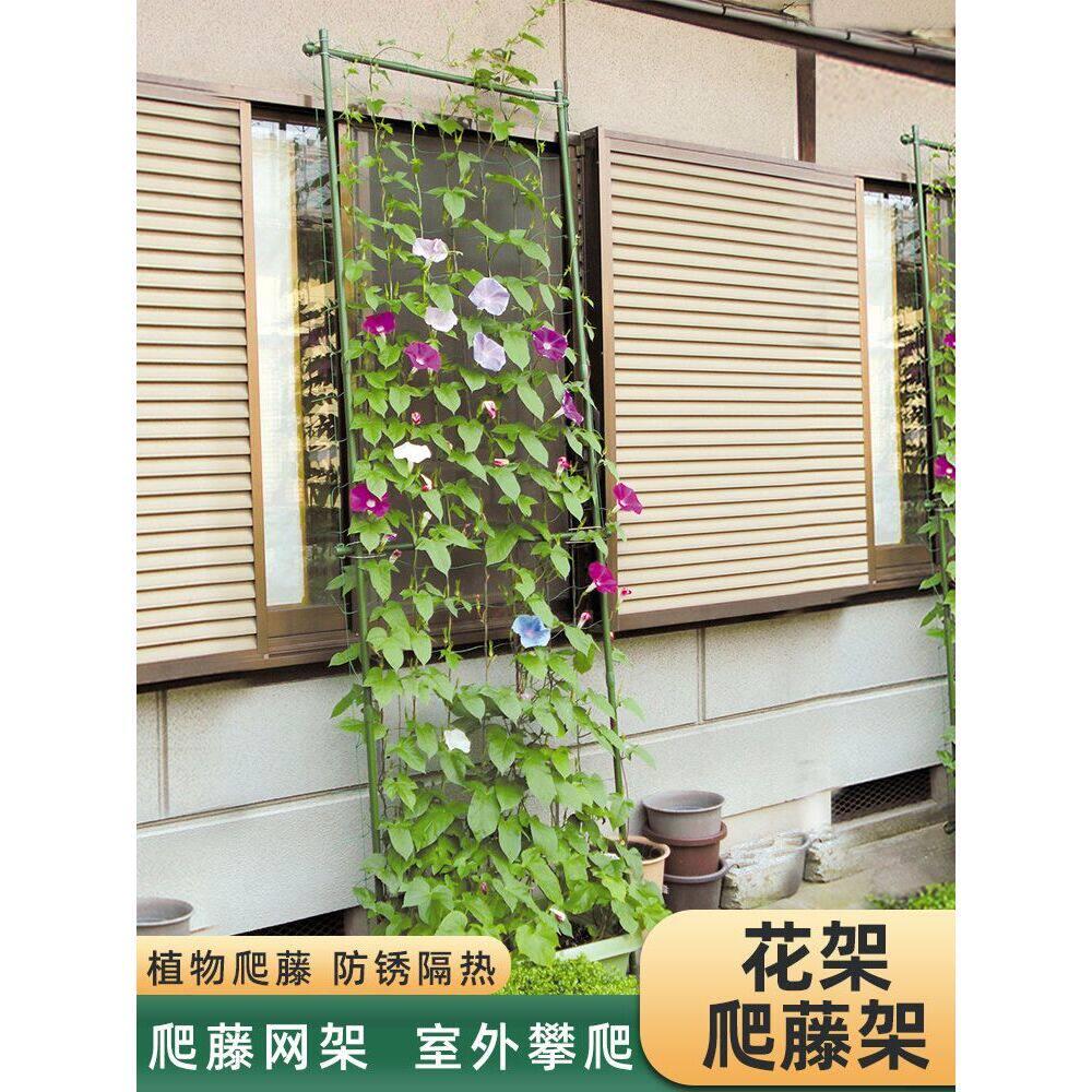 百香果爬藤网花架子室外庭院种植网黄瓜果爬藤植物果蔬铁艺爬藤架