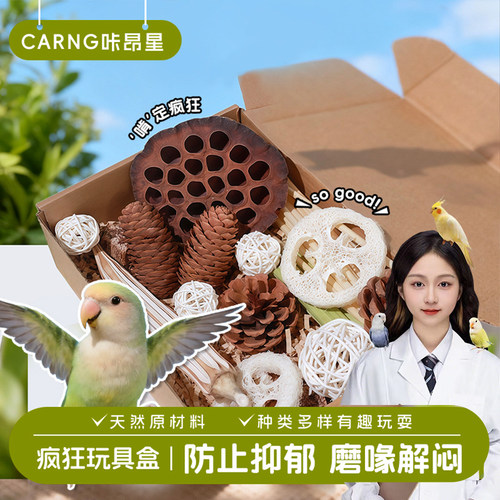 咔昂星鹦鹉小鸟啃咬玩具解闷自嗨牡丹玄凤小太阳磨牙耐咬玩具大全