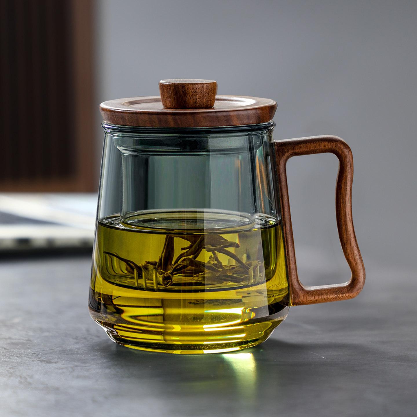 玻璃泡茶杯茶水分离杯个人专用加厚水杯绿茶杯办公室高档喝水杯子