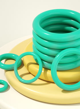 氟胶O型圈耐高温密封圈绿色o型橡胶垫圈线径1.5/2/2.4/3.1-5mm