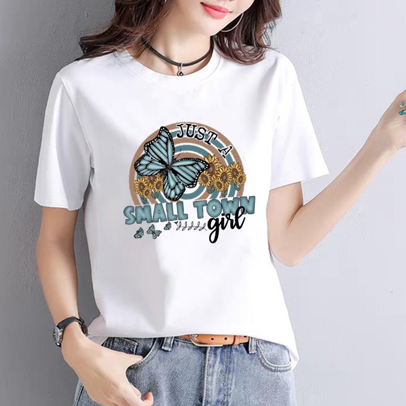 卡通文艺印花打底衫流行时尚网红爆款女通勤显瘦ins短袖圆领T恤